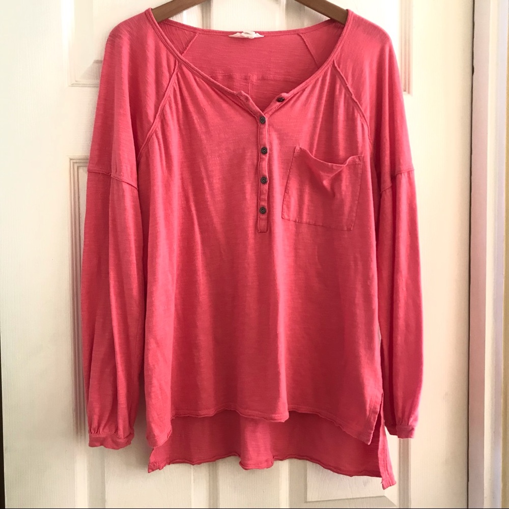 Women’s Caslon oversized long sleeved Henley small